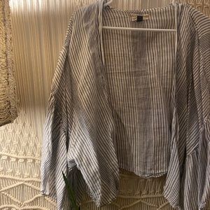 Universal Thread Linen Striped Flowy Cardigan OSFM